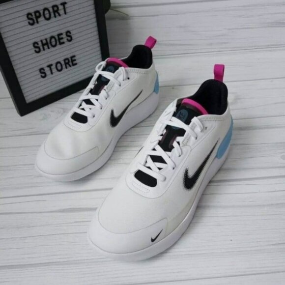 9 WOMEN'S NIKE AMIXA WHITE / BLUE / BLACK SNEAKERS CD5403-102 - Picture 3 of 9